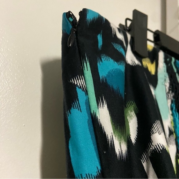 Muse printed belted strapless empire a line pockets dress Size XL - Picture 9 of 10